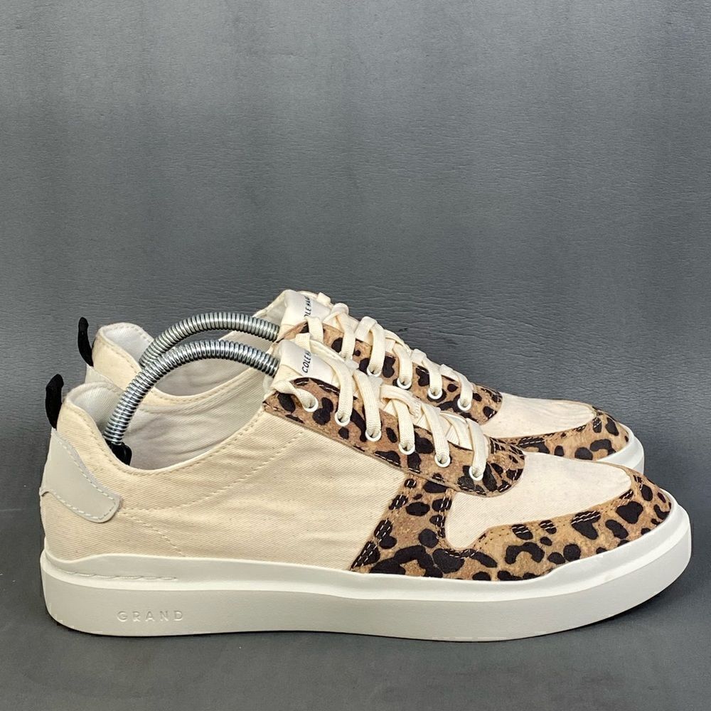 COLE HAAN Animal Print Trim Platform Sneaker shoes womens size 10.5